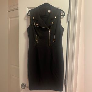 Black Calvin Klein Moto Dress